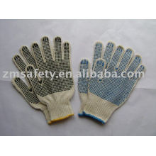 Double palm PVC dots cotton gloves ZMA36